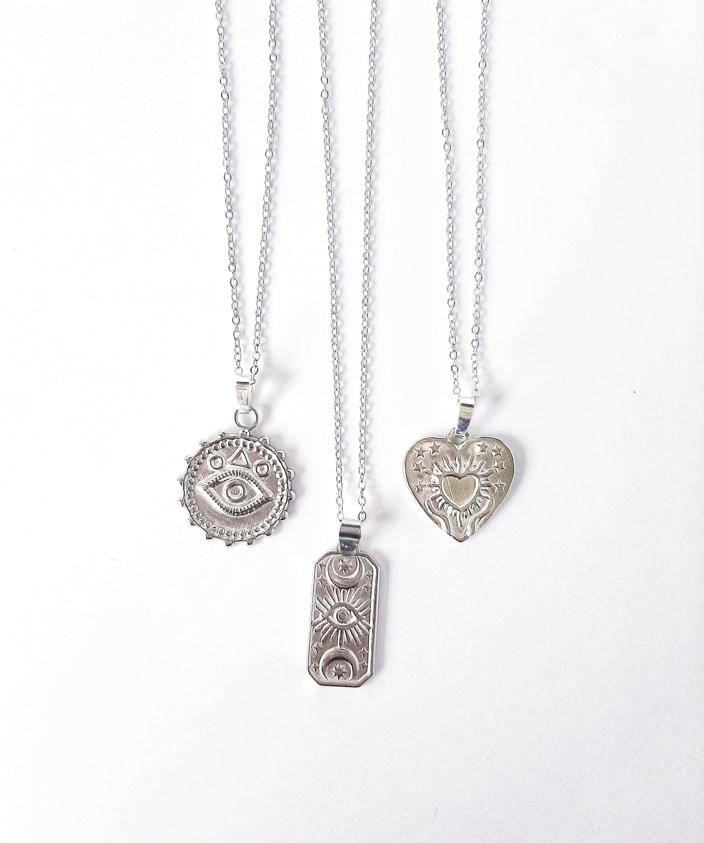 Charm necklace silver & gold