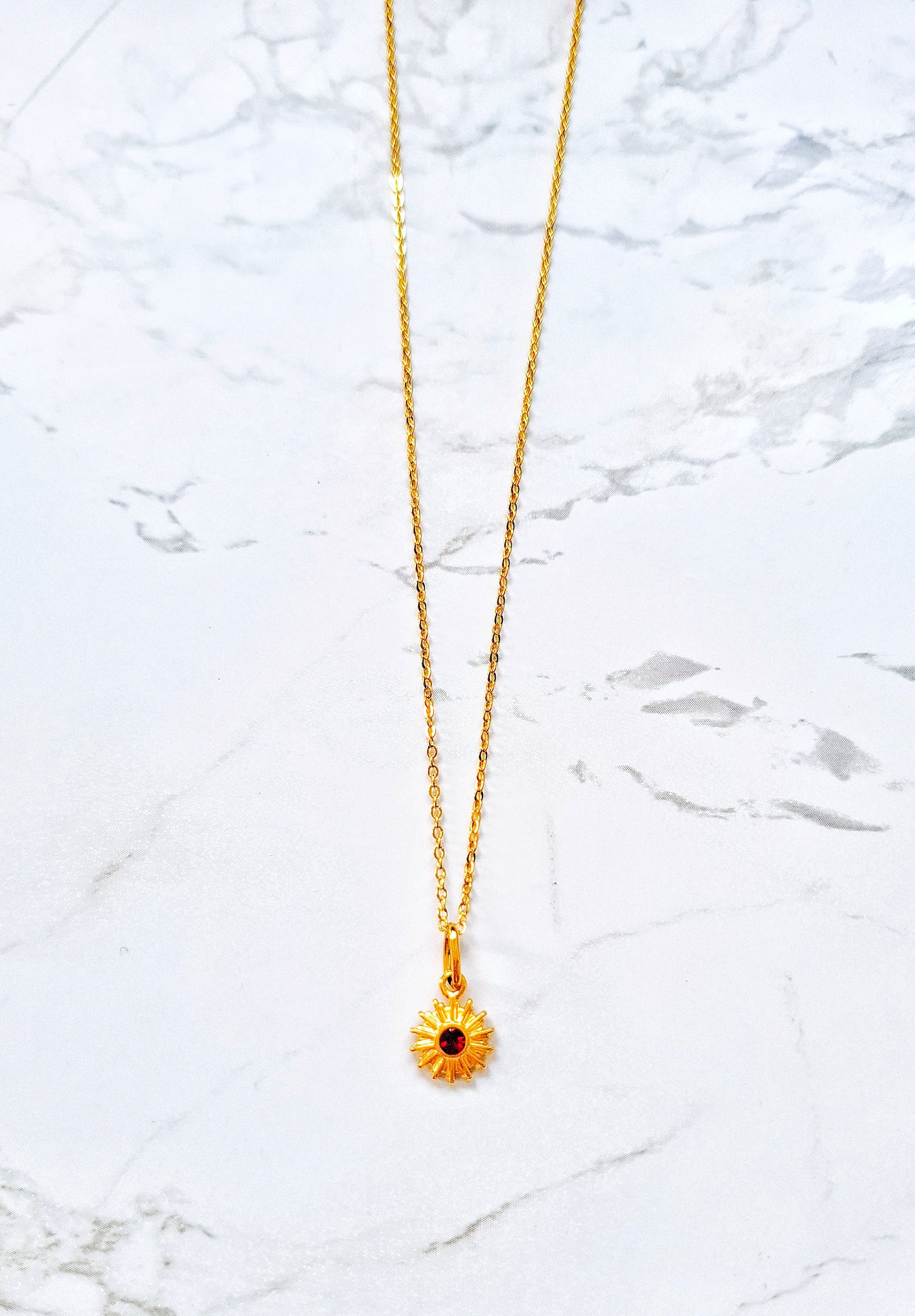 Mira garnet necklace