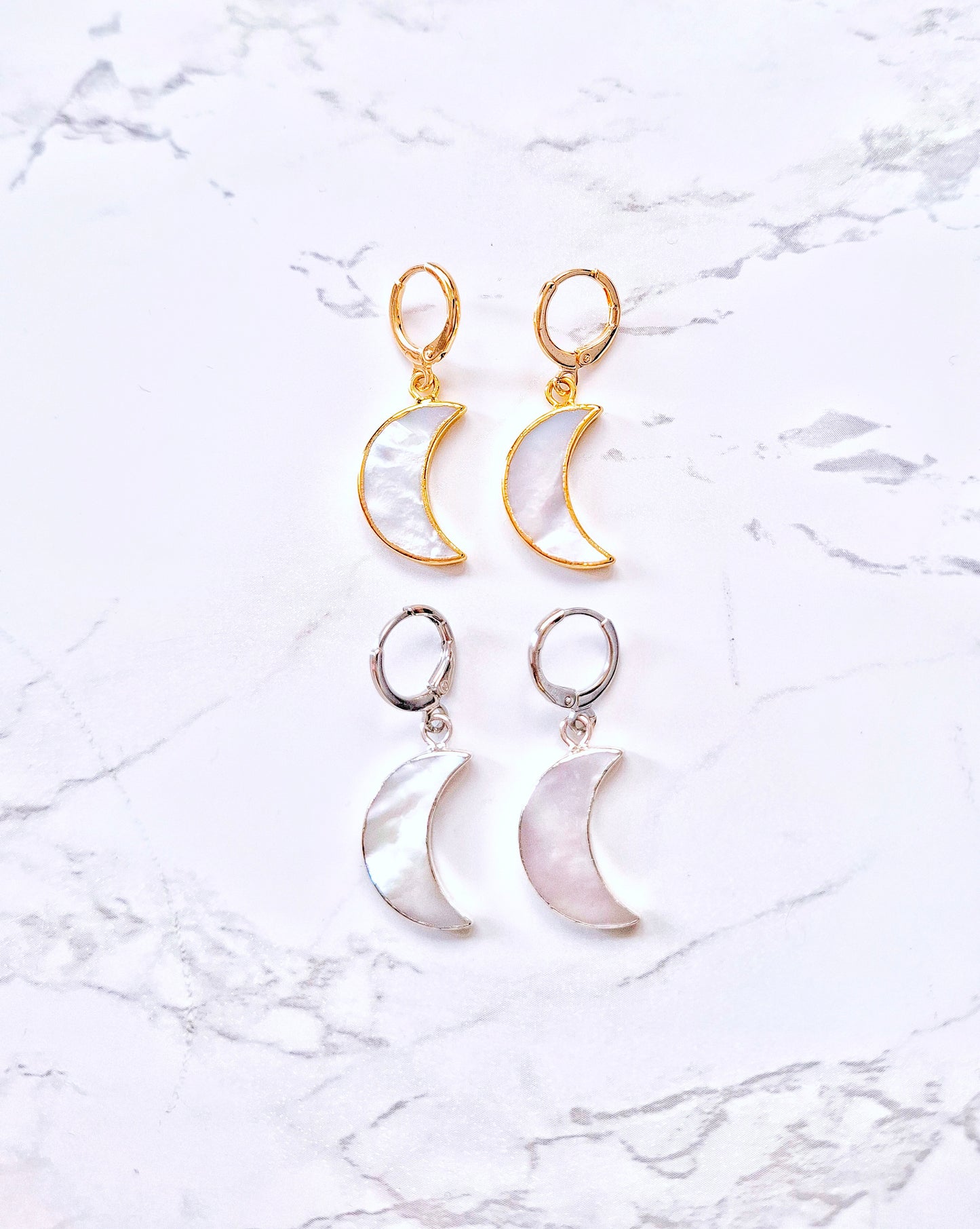 MOON silver earrings