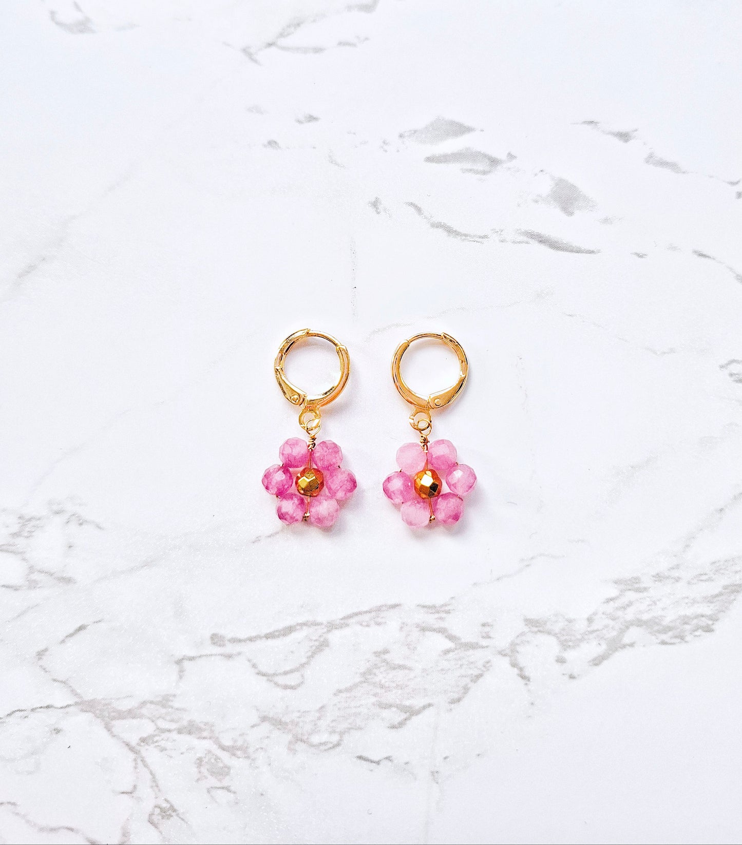 Flower Girl - Earrings - pink Tourmaline