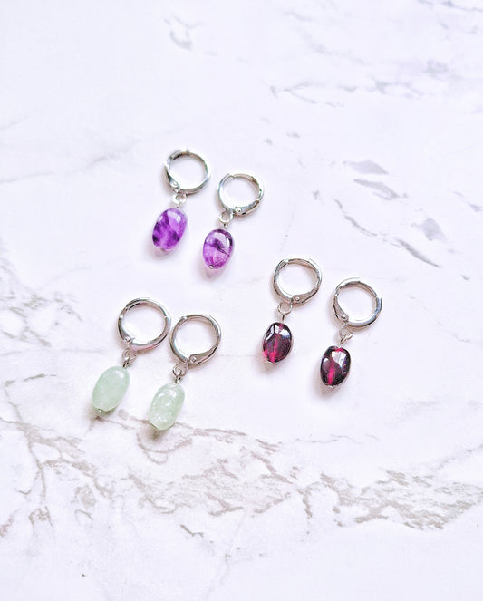 Nuggets earrings silver