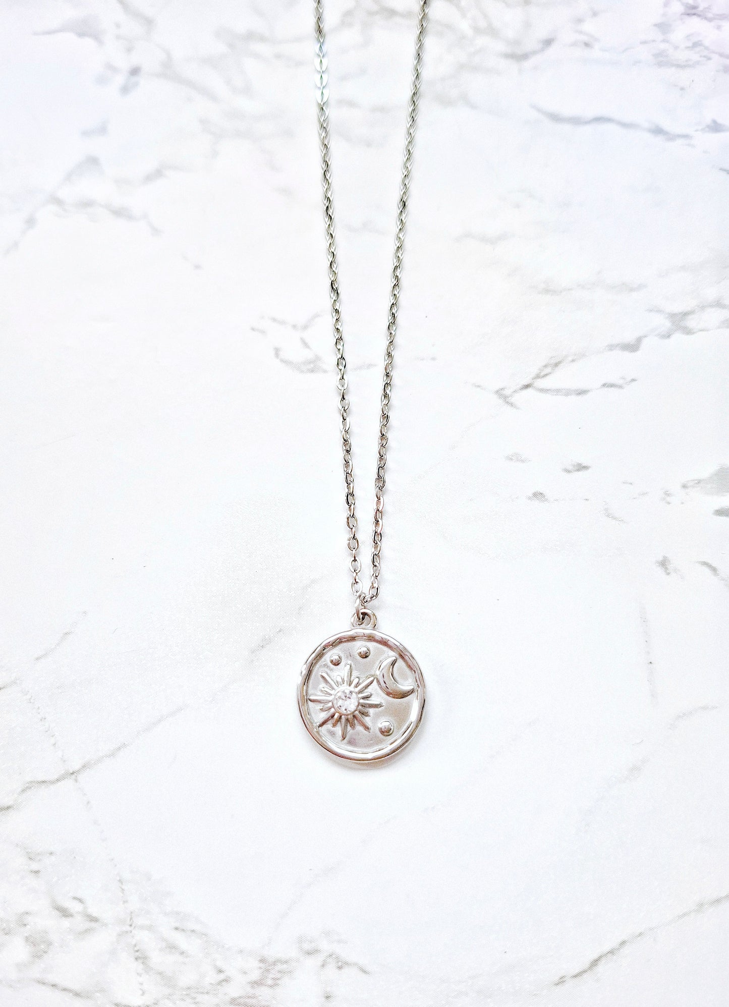 Celeste silver or gold necklace