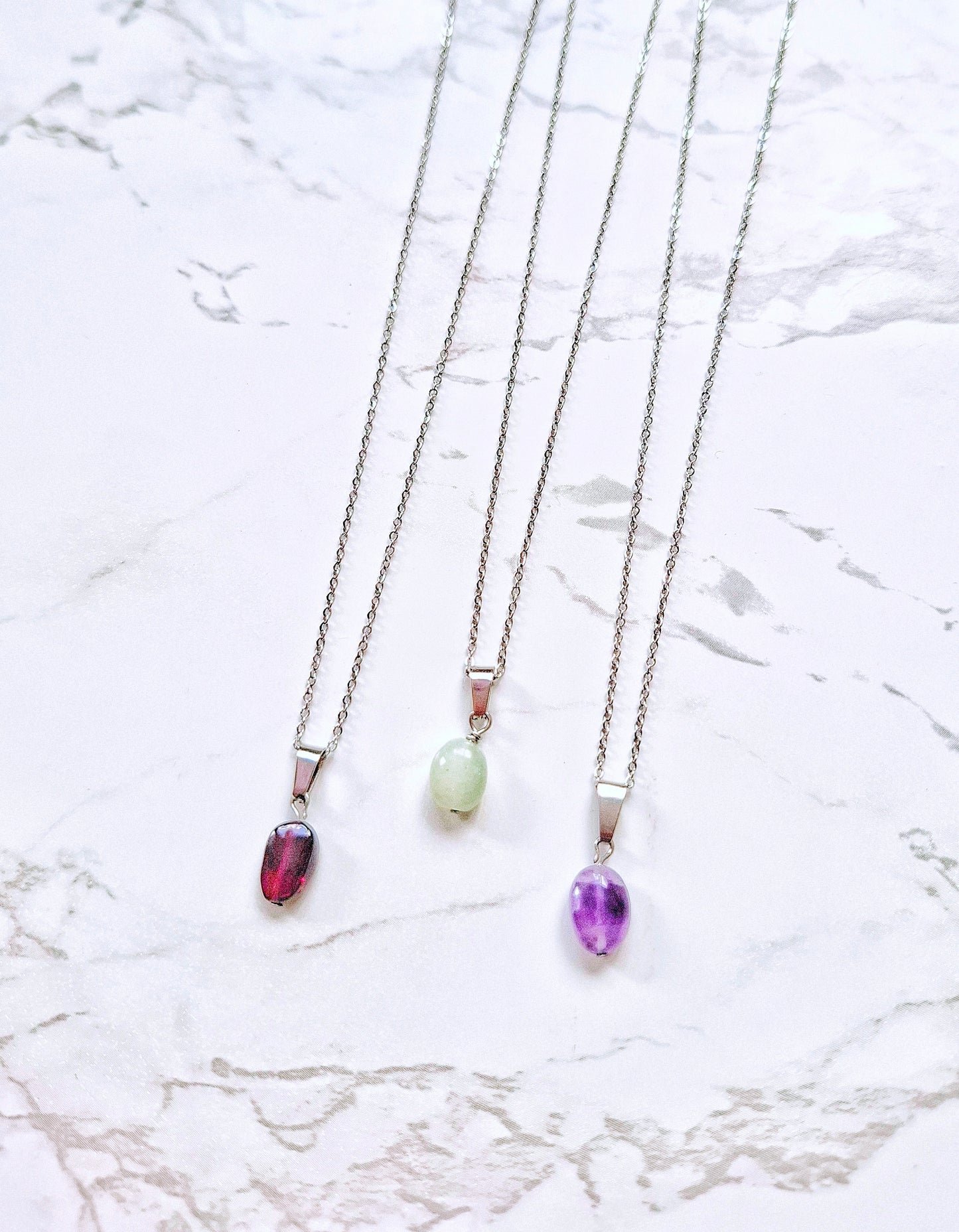 Nugget necklaces silver