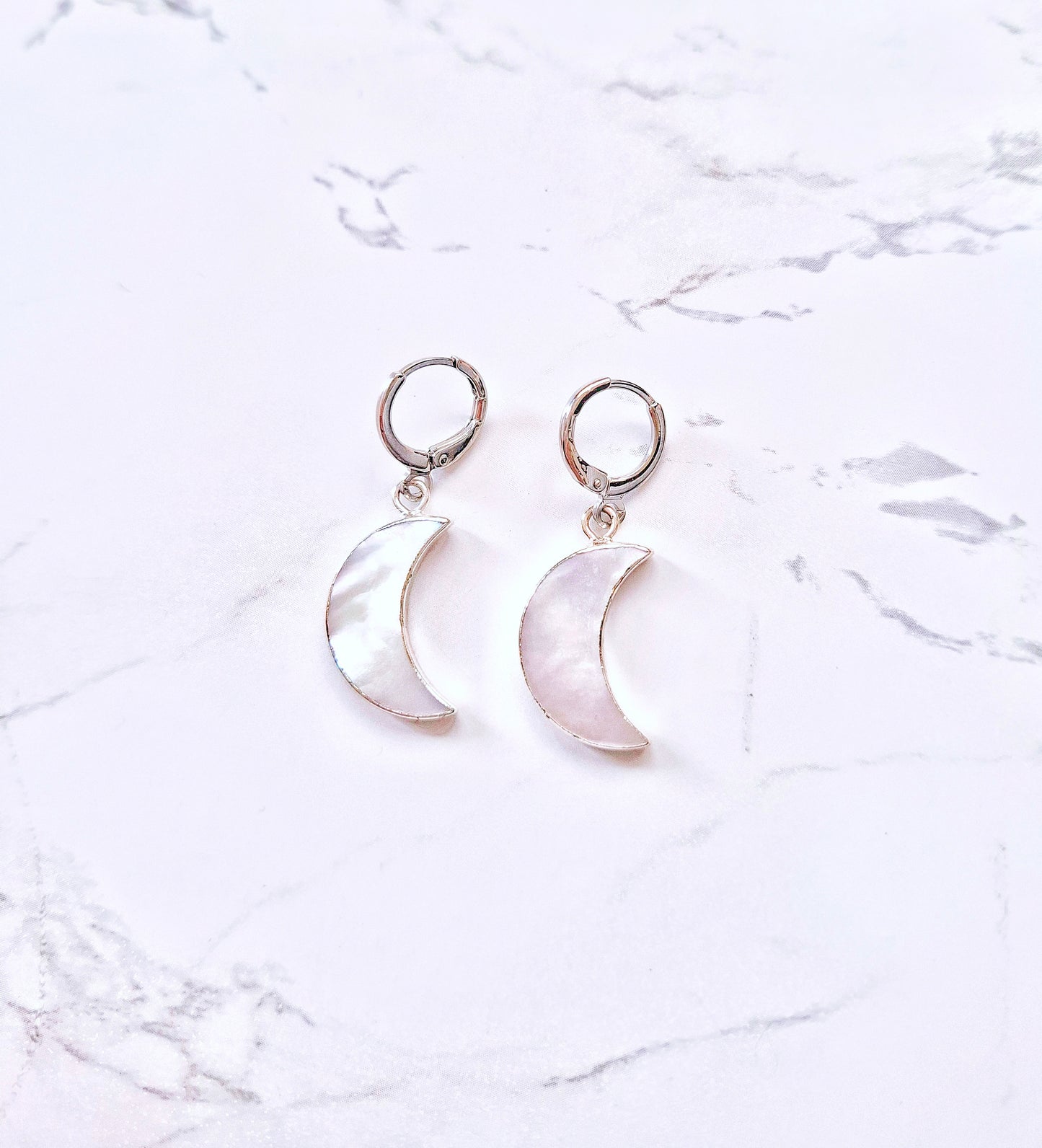 MOON silver earrings