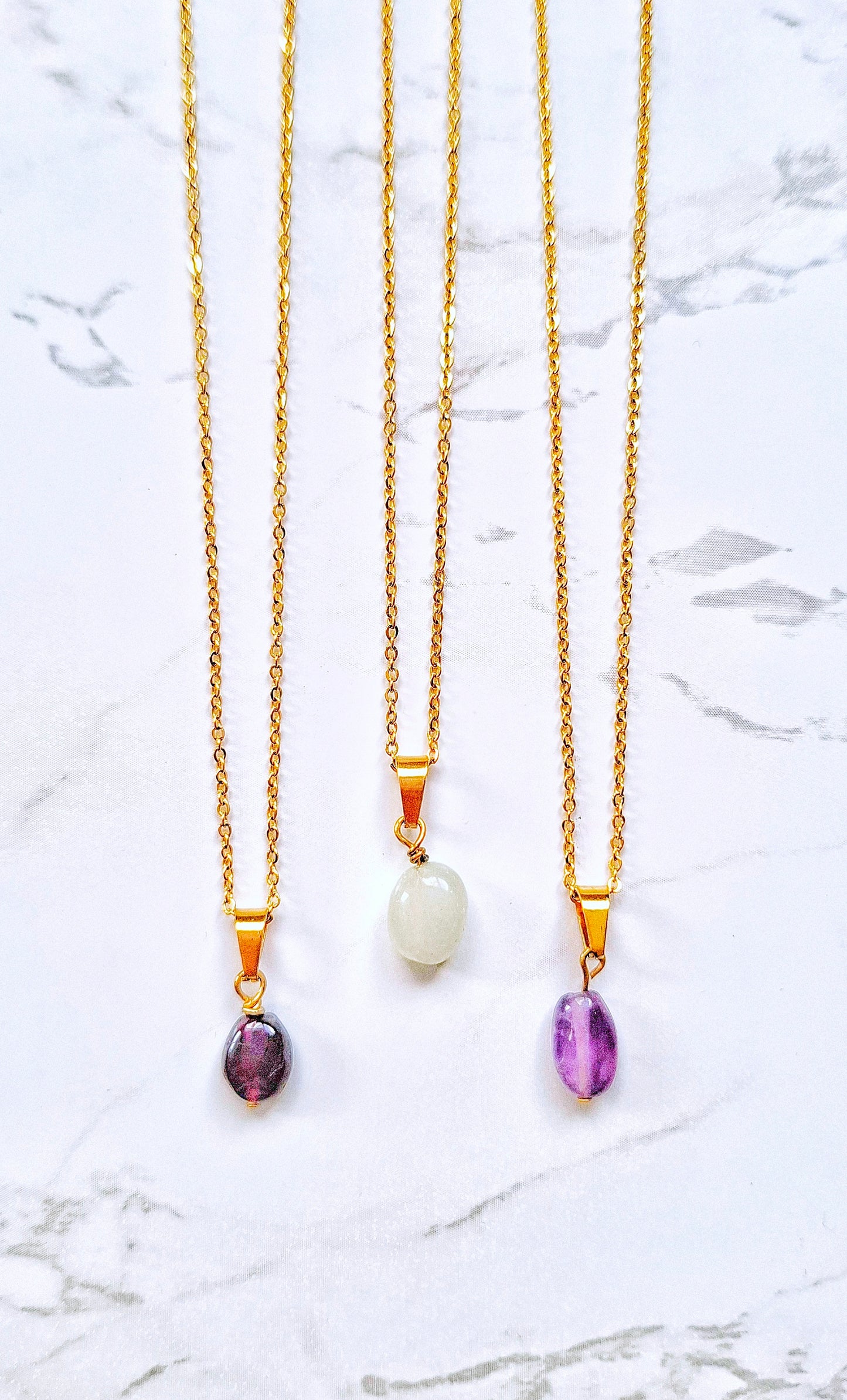 Nugget necklaces silver