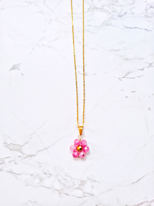 Flower Girl - Necklace - pink Tourmaline