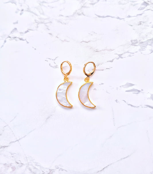 MOON gold earrings