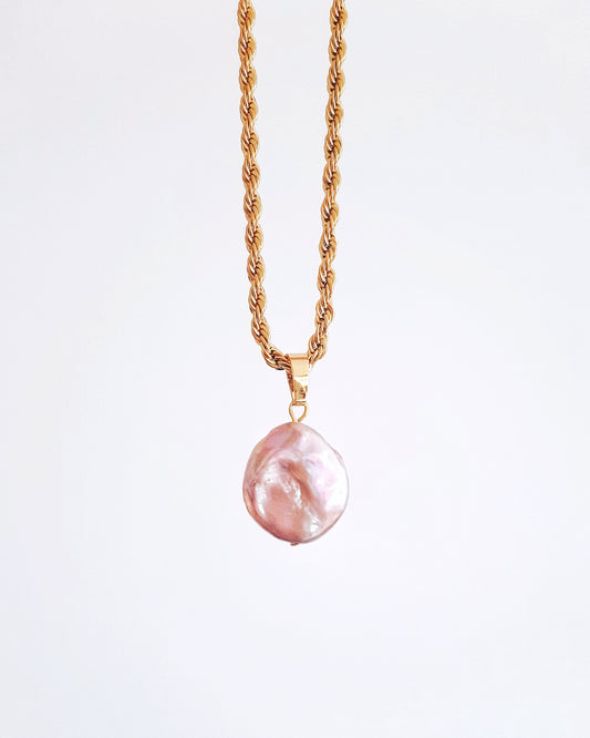 Perla pink gold necklace