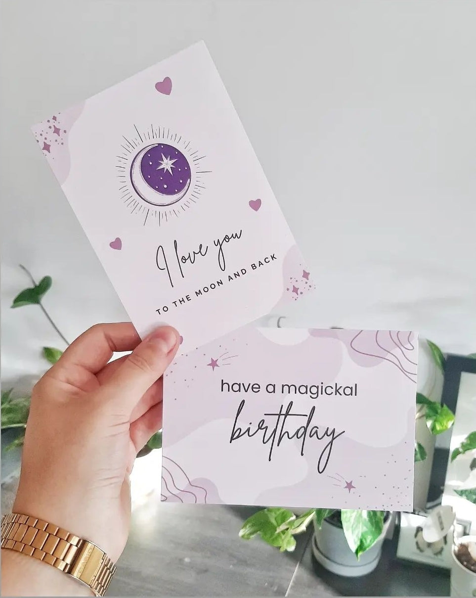 Card - To the moon and back