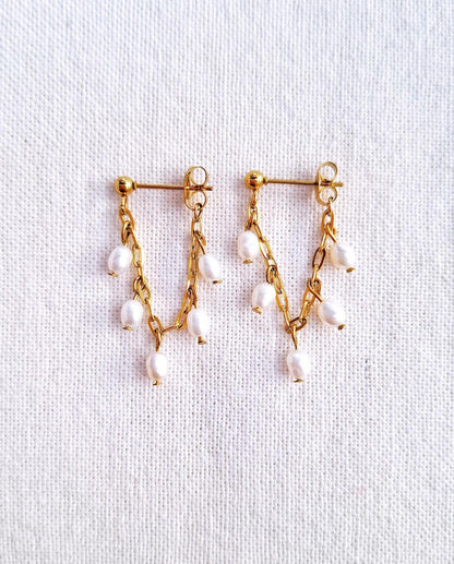 The Raindrop - Earrings in silver or gold