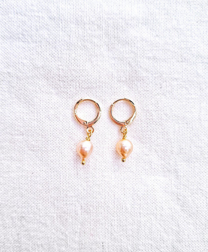 The Pink One - Earrings in silver or gold