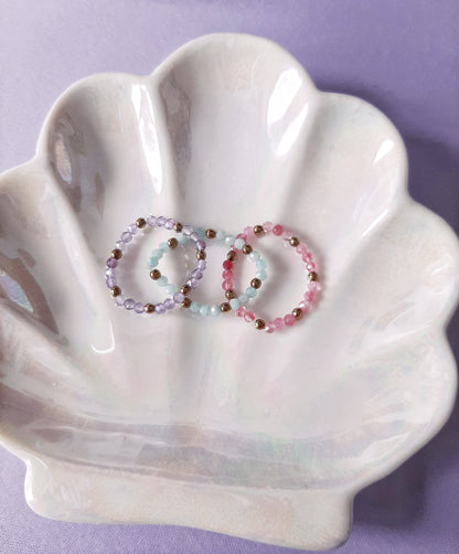 Beda crystal bead rings