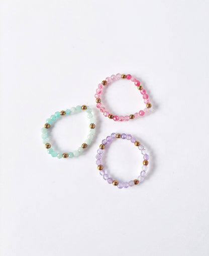 Beda crystal bead rings