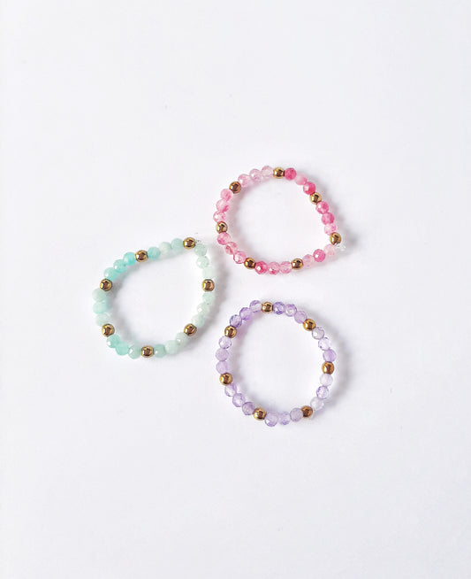 Beda crystal bead rings