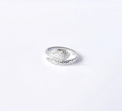 Snake ring gold & silver