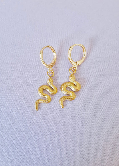 Snake earrings silver