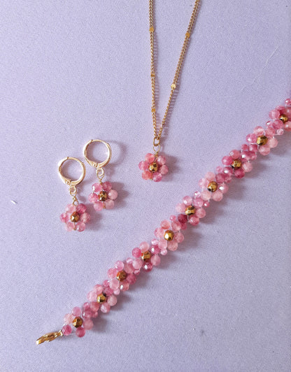 Flower Girl - Necklace - pink Tourmaline