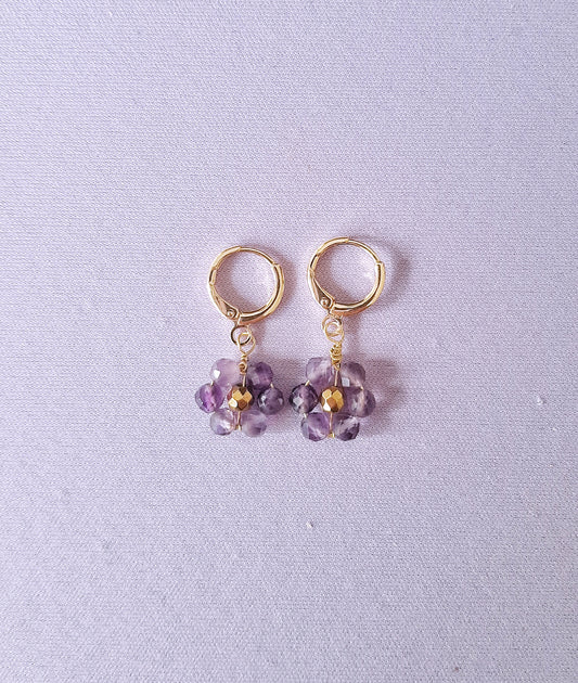 Flower Girl - Earrings - Amethyst