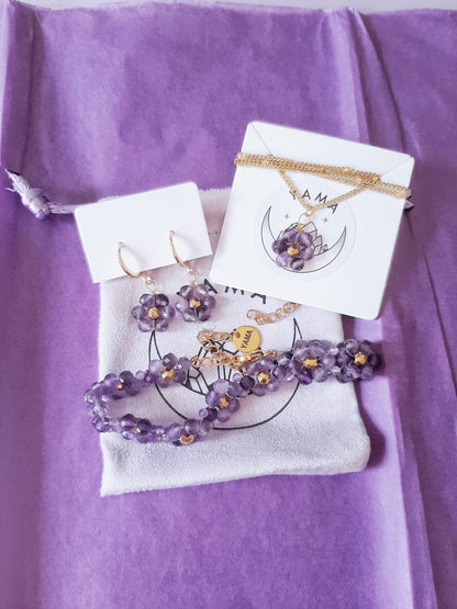 Flower Girl - Necklace - Amethyst