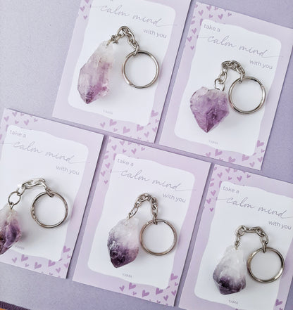 Amethyst keychain