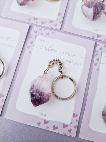 Amethyst keychain