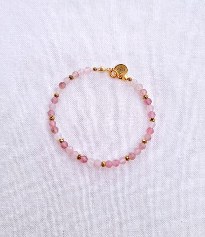 The Rose Quartz - Bracelet gold