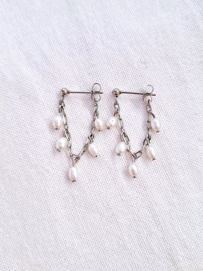 The Raindrop - Earrings in silver or gold