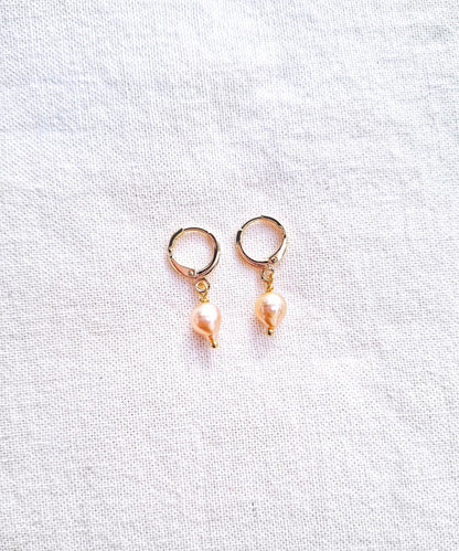 The Pink One - Earrings in silver or gold