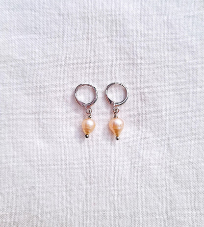 The Pink One - Earrings in silver or gold