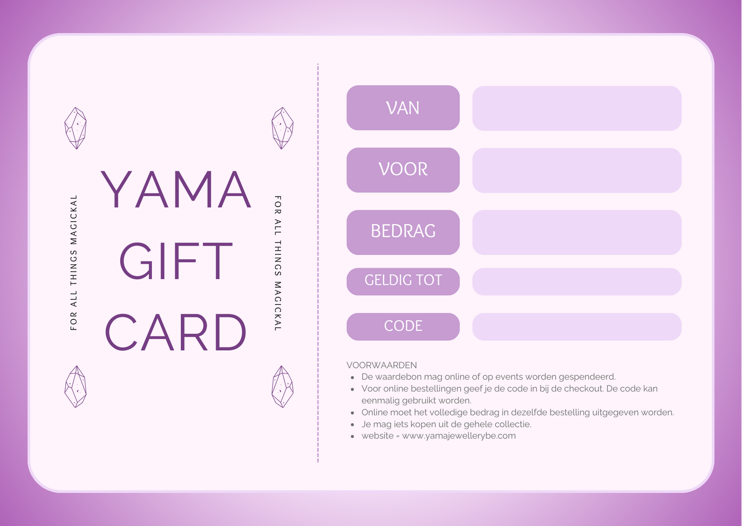 YAMA Gift Card