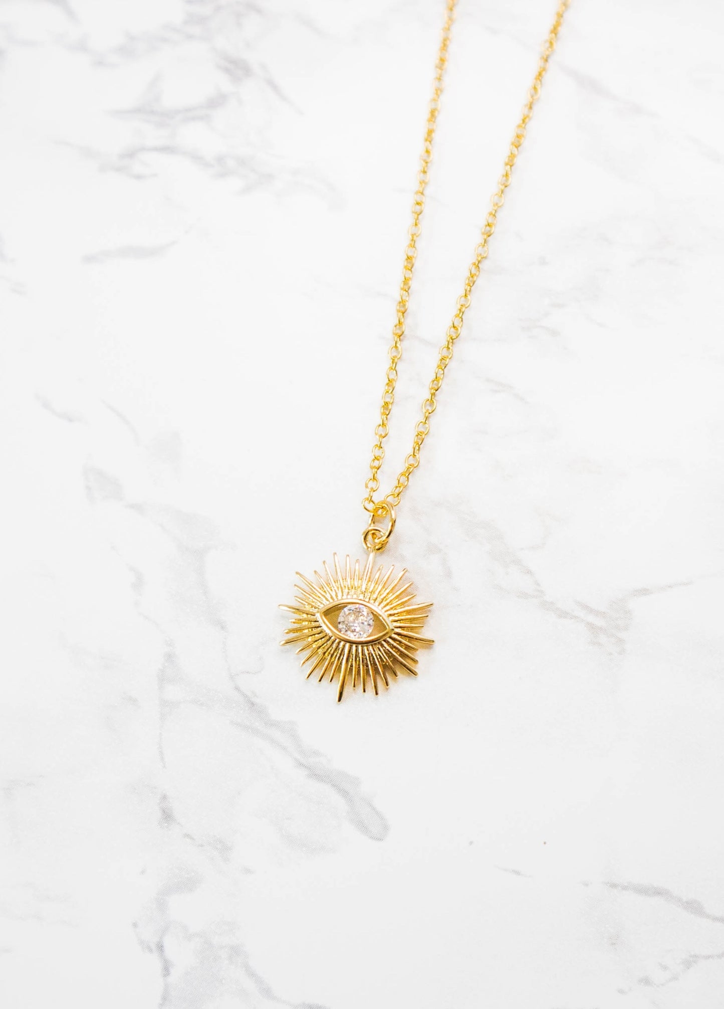 Solar gold necklace