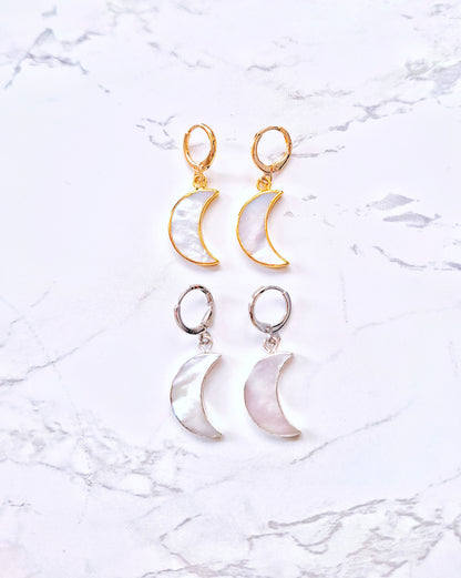 MOON silver earrings