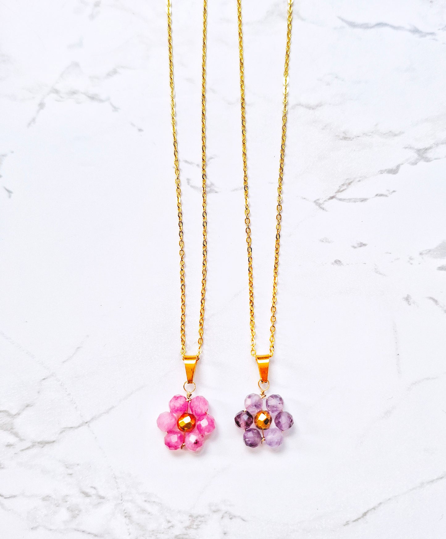 Flower Girl - Necklace - pink Tourmaline