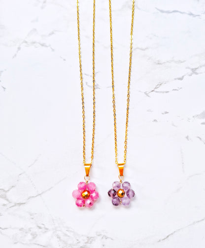 Flower Girl - Necklace - pink Tourmaline