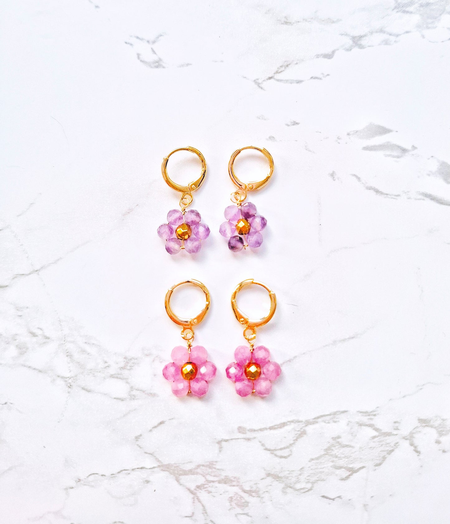 Flower Girl - Earrings - Amethyst