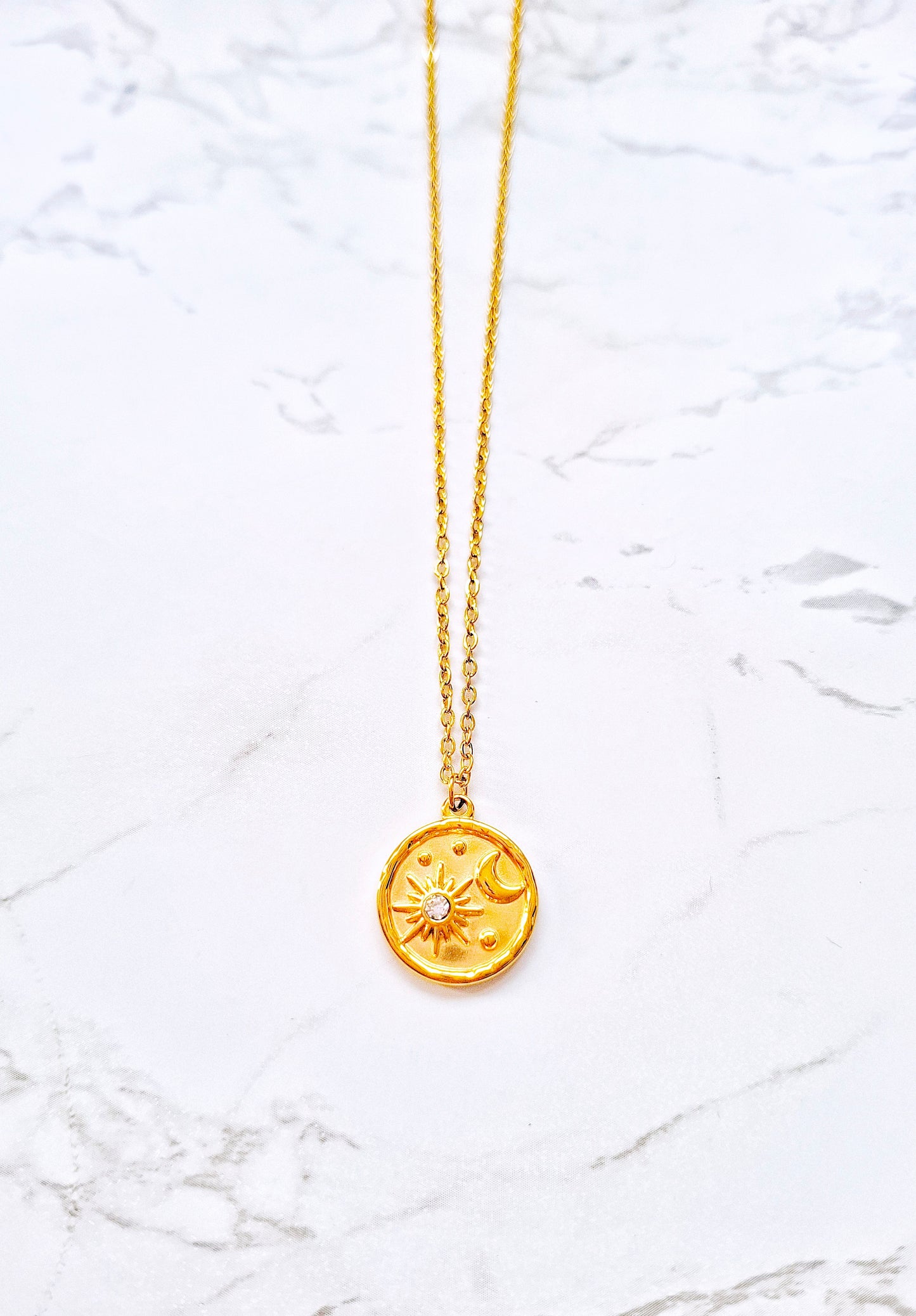 Celeste silver or gold necklace