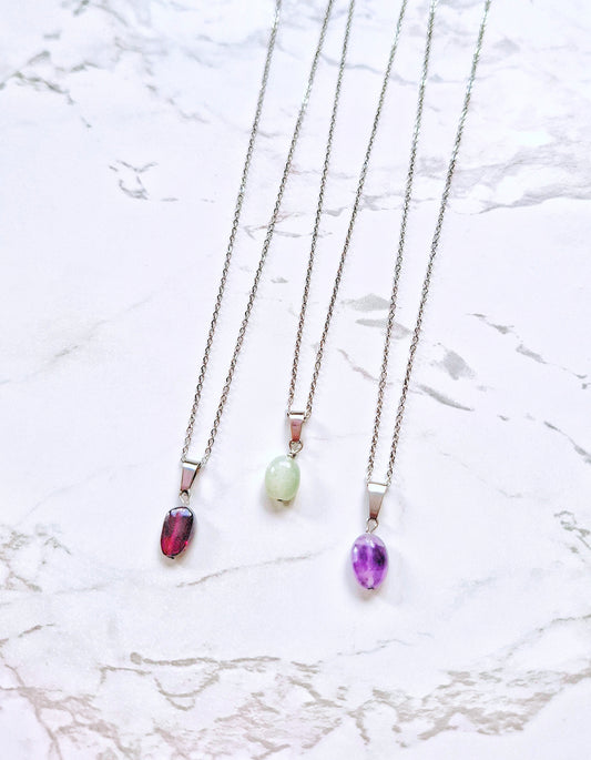 Nugget necklaces silver