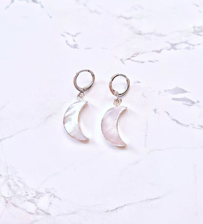 MOON silver earrings