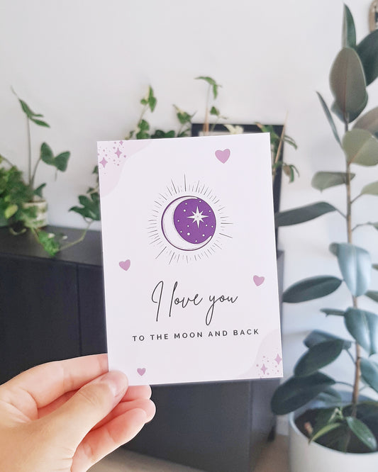 Card - To the moon and back