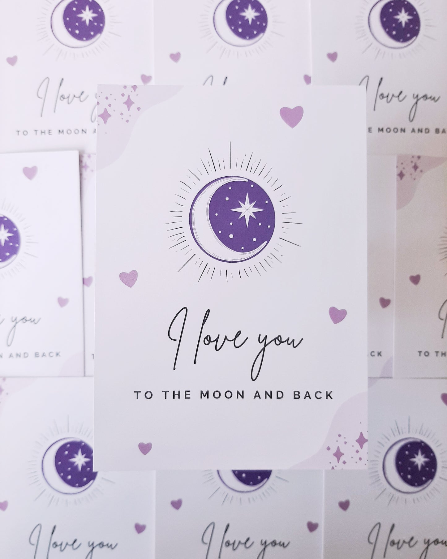 Card - To the moon and back