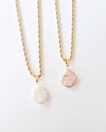 Perla pink gold necklace