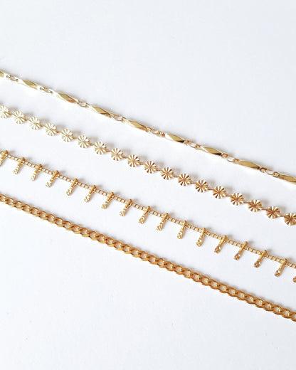 Nude link bracelet gold