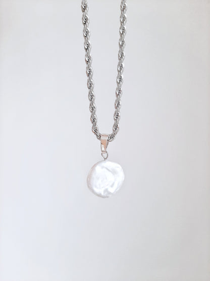 Perla pink silver necklace