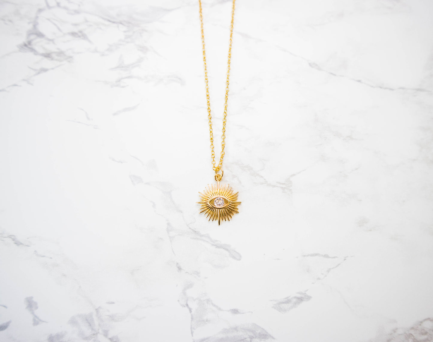 Solar gold necklace