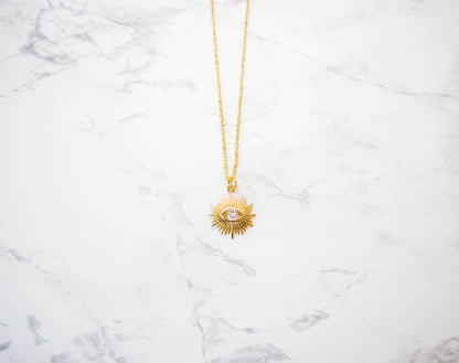 Solar gold necklace